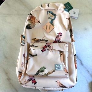 Birds of Herschel Backpack - Cream - 10 Year Anniversary - NWT - Heritage